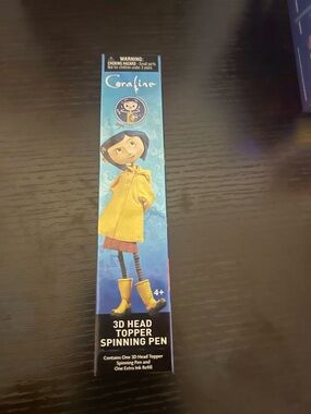 Source Unknown Yellow & Blue Coraline 3D Head Topper Spinning Pen